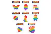 8 pieces Push Pop Bubble Pop It Fidget Sensory Toy Stress Relief Silicone Asst