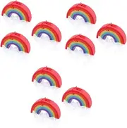 FOMIYES 9 Pcs Rainbow Body Brush Adorable Showering Balls Exfoliating Scrub Pouf Bathing Supplies Rainbow Shower Bubble Forming Bath Shower Sponge Bath Loofah Colorful Nylon