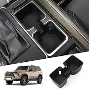 smabee Center Console Cup Holder Insert for 2024 2025 Lexus GX 550 GX550 Accessories Silicone Drink Organizer Interior Black
