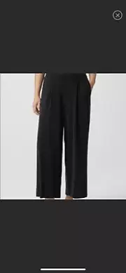 New Eileen Fisher corded Tencel wide leg pleated pant size small petite NWT$238