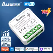 Aubess 16A Switch Tuya Wi-Fi Smart Switch Support 2-Way Control Power Monitor