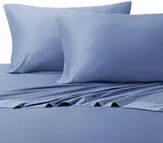 Silky-Soft Viscose from Bamboo-Cotton Hybrid, Queen 4PC Bed Sheets Set, Periwinkle