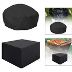 Fire Pit Cover Fireplace Cover Heavy Duty Dustproof Fire Pit Lid Weatherproof