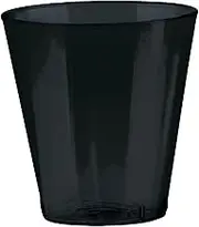 Amscan Big Party Pack Jet Plastic Shot Glasses, 2 oz., Black