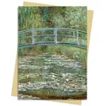 CLAUDE MONET: BRIDGE OVER A POND FOR WATER LILIES GREETING CARD: PACK OF 6