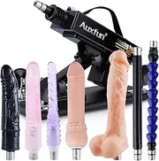 AUXFUN Sex Love Machine Adult Toy, Thrusting Device with Realistic Dildo for Man and Women, 3XLR Connector Automatic Machines with 7 Attachments for Beginners and Couples