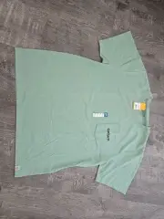 Carhartt Army Green Shirt Relaxed Fit Short Sleeve Front Pocket XL Nwt