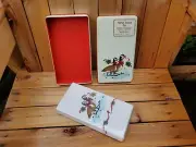 Vintage Potpourri Hand Towel Tin w/ Napkins Christmas Holiday Geese