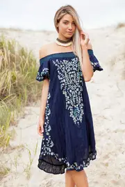 Neon Sequin Short Kaftan--RUB-SUM16NSS