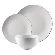 Classic 12 Piece Dinner Set in Black by Ambrosia-Black