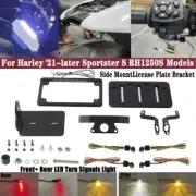 For Harley Sportster S RH1250S F&R LED Turn Signals W/4"x7" License Plate Holder