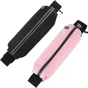 THJOPOKEEL 2 Pcs Running Belt for Men & Women - Secure Jogging Pouch for Phone, Keys & Essentials. Water Resistance, Adjustable for All Cell Phones