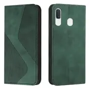 Samsung Galaxy A20 /A30 /M10S Case, PU Leather Flip Cover Magnetic Closure Wallet Card Slots Stand Case - Red