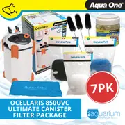 Aqua One Ocellaris 850UVC Ultimate Canister Filter Package (7pk)