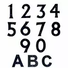 BLACK Large Cast Iron House Numbers - Quality Metal Fence / Letter Box Number