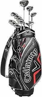 Callaway Club Set Men's X HOT 21 (Set of 11, Caddy Bag, Headcover), Carbon Shaft, Black