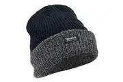 FLOSO Unisex Mens/Womens Thinsulate Heavy Knit Winter/Ski Thermal Hat (3M 40g) (Black/Grey) (One size)