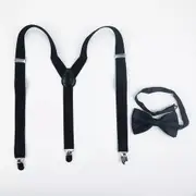 Suspenders and Bow Tie For Set Mens Womens Braces Matching Formal