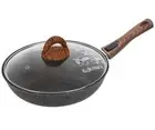 10.6" KUKMARA Non-Stick Fry Pan With Removable Handle and Glass Lid Skillet