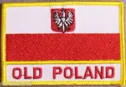 Embroidered International Patch National Flag of Poland NEW flag with Eagle