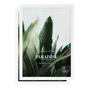Cooper & Co. Set Of 2 29.7x42cm White Premium Paradise Wooden Photo Frame