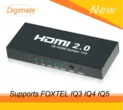 New Ver2.0 hdmi 1x4 splitter( ULtra HD 4kx2k HDCP2.2) For Foxtel IQ2 IQ3 IQ4 IQ5
