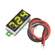 0.28" 2 Wire Mini DC Digital Panel Voltmeter Mount Yellow Voltage LED Meter-