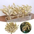 Christmas Glitter Leaves Gold Leaf Picks Spray Tree Picks Giltter For Christmas
