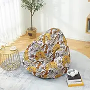 Bean Bag Chair Cover, Lukery Stuffed Animal Storage Bean Bag Chair Cover Kids Adults(No Filler), Cartoon Dog Bean Bag Covers Sofa Gaming Storage Bag Indoor Lazy Lounger (70x80cm,Cartoon)