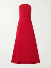 [Solace London] Solace London - Ember Belted Crepe Maxi Dress - Red - UK 14 UK 14 Red