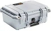 Pelican 1400 Silver Case with Foam