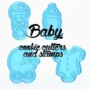 Baby - Cookie cutter and embosser stamp set *FREE AUS POST*