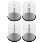 4 Pcs CD Storage Bin Disc Holder Case Dvd Cases Boxes with Lids Organizer