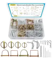 383 PCS Heavy Duty Pin Assortment Kit, Hitch Pins R Clip PIns/Hair Pins/Lynch...