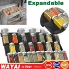 2X Spice Rack Drawer Organiser Herbs Spice Storage for Kitchen 3-Tier Adjustable