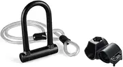 KICHOUSE Bike u Lock Heavy Duty Combination Lock Chain Lightweight 2 Extra Keys Black
