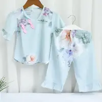 在飛比找ETMall東森購物網優惠-兒童寶寶中袖睡衣人造棉仙女唐裝