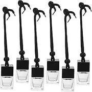 6pcs Hanging Fragrance Bottle Refillable Car Air Freshener Diffuser Sturdy Car Perfume Diffuser for Rearview Mirror Accessories Stylish Odor for Vehicle
