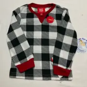Family Pjs Pajama Top Round Neck Plaid Multicolor 2T/3T