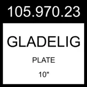 IKEA GLADELIG Plate Dark Gray 10" 105.970.23