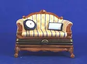French Sofa and Pillows PHB Porcelain Hinged Box Midwest of Cannon Falls