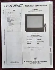 Sams Photofact 3438 Service Manual for Quasar SP2026K, SP2000K