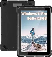 Rugged Tablet Win 11 Pro, 10.1 inch Celeron N100 Industrial Outdoor Work PC, IP67 Waterproof 8GB RAM 128GB eMMC Tablet PC, 8000 mAh Battery with 4G LTE/GPS/WiFi5.0/BT5.0/FHD for Field Workers