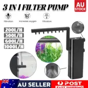 ECO 3 in 1 Fish Tank Aquarium Submersible Water Power Filter Pump 200-1000L/H AU
