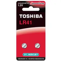 在飛比找PChome24h購物優惠-【東芝Toshiba】LR41鈕扣型192鹼性電池2粒裝 4