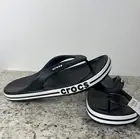 Crocs Sandals Bayaband Flip Womens 10 Black White M8/W10 Flip Flop Thong Pool