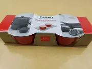 Cuisinart Chef's Classic Ceramic Bakeware-Set of 2, 9 oz Ramekins, Red.