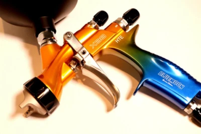Atom X88 Bluemoon LVLP-MP Primer Topcoat Spray Gun 1.3 and 1.4 mm Combo-Solvent!