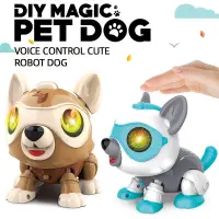 在飛比找蝦皮購物優惠-聲控觸摸感應智能電子機器狗兒童拆裝科教益智stem玩具
