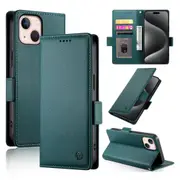 Wallet Case for IPhone 13 Mini,Slim Protective Shockproof Case With Card Holder,Premium PU Leather Kickstand-Green